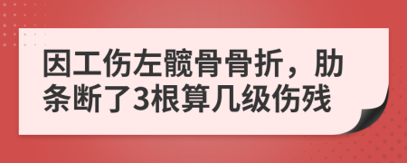 因工伤左髋骨骨折，肋条断了3根算几级伤残