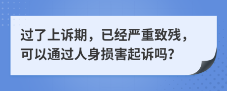 过了上诉期，已经严重致残，可以通过人身损害起诉吗？