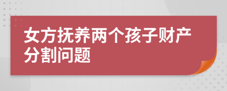 女方抚养两个孩子财产分割问题