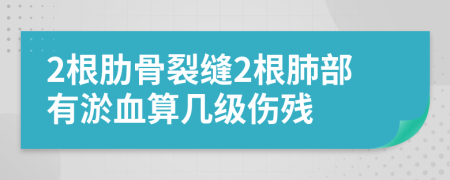 2根肋骨裂缝2根肺部有淤血算几级伤残