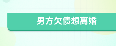男方欠债想离婚
