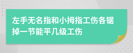 左手无名指和小拇指工伤各锯掉一节能平几级工伤