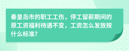 秦皇岛市的职工工伤，停工留薪期间的原工资福利待遇不变，工资怎么发放按什么标准？