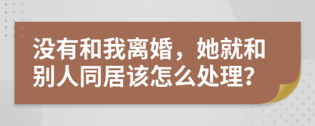 没有和我离婚，她就和别人同居该怎么处理？