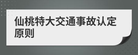 仙桃特大交通事故认定原则