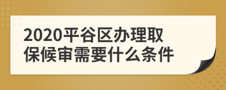 2020平谷区办理取保候审需要什么条件