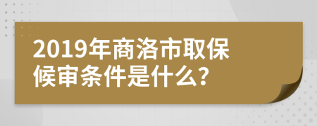 2019年商洛市取保候审条件是什么？