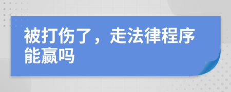 被打伤了，走法律程序能赢吗