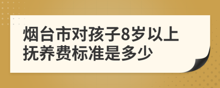 烟台市对孩子8岁以上抚养费标准是多少