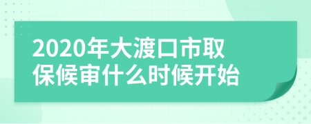 2020年大渡口市取保候审什么时候开始