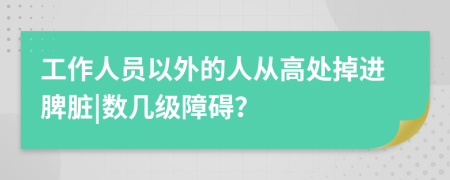 工作人员以外的人从高处掉进脾脏|数几级障碍？