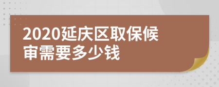 2020延庆区取保候审需要多少钱