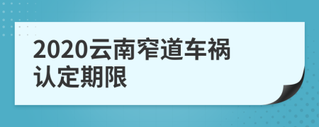 2020云南窄道车祸认定期限