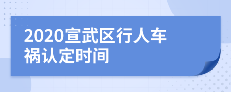 2020宣武区行人车祸认定时间