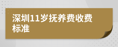 深圳11岁抚养费收费标准