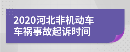 2020河北非机动车车祸事故起诉时间