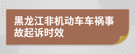 黑龙江非机动车车祸事故起诉时效