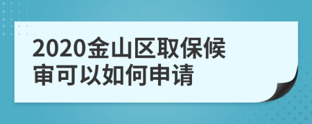 2020金山区取保候审可以如何申请