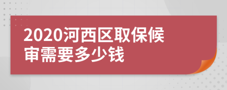 2020河西区取保候审需要多少钱