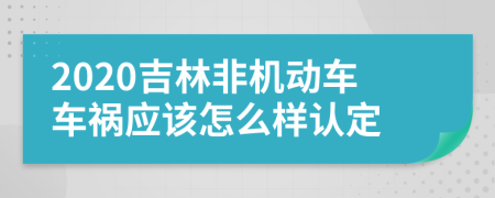 2020吉林非机动车车祸应该怎么样认定