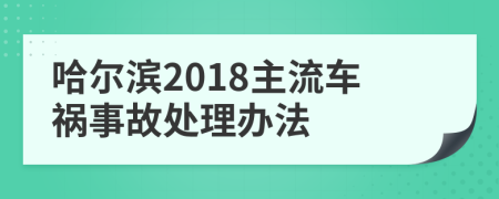 哈尔滨2018主流车祸事故处理办法