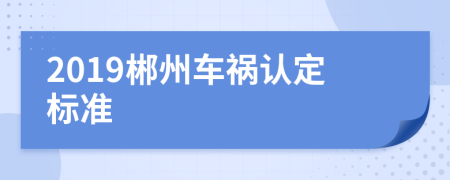 2019郴州车祸认定标准