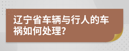 辽宁省车辆与行人的车祸如何处理？