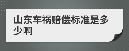 山东车祸赔偿标准是多少啊