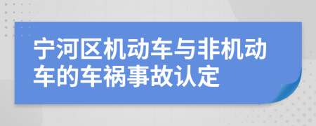 宁河区机动车与非机动车的车祸事故认定