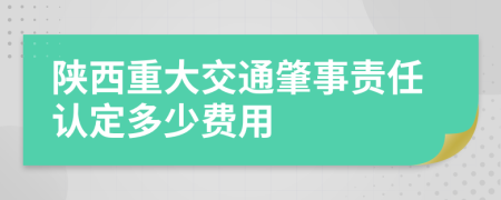 陕西重大交通肇事责任认定多少费用