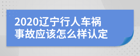 2020辽宁行人车祸事故应该怎么样认定