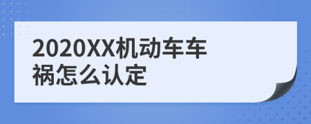 2020XX机动车车祸怎么认定