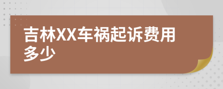 吉林XX车祸起诉费用多少