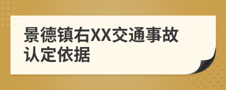 景德镇右XX交通事故认定依据