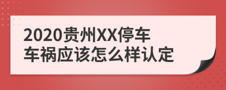 2020贵州XX停车车祸应该怎么样认定