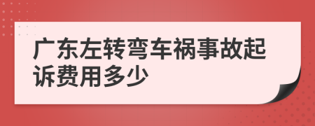 广东左转弯车祸事故起诉费用多少