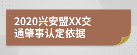 2020兴安盟XX交通肇事认定依据