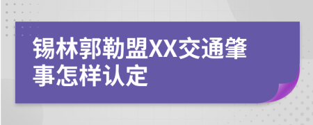 锡林郭勒盟XX交通肇事怎样认定