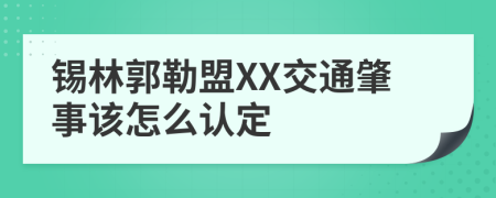 锡林郭勒盟XX交通肇事该怎么认定