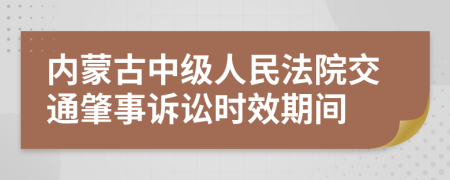 内蒙古中级人民法院交通肇事诉讼时效期间