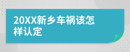 20XX新乡车祸该怎样认定