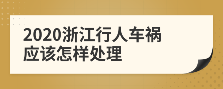 2020浙江行人车祸应该怎样处理