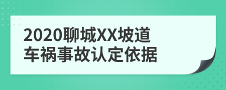 2020聊城XX坡道车祸事故认定依据