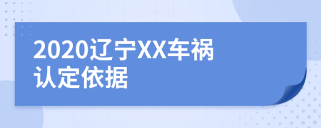2020辽宁XX车祸认定依据