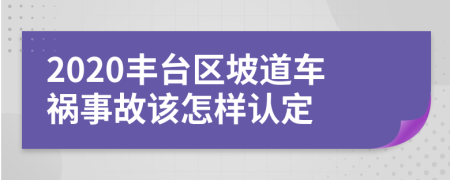 2020丰台区坡道车祸事故该怎样认定