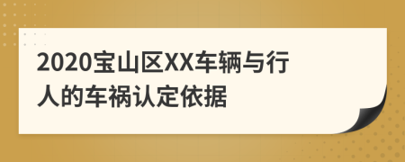 2020宝山区XX车辆与行人的车祸认定依据