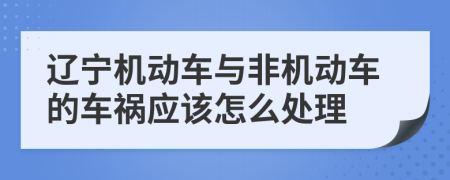 辽宁机动车与非机动车的车祸应该怎么处理