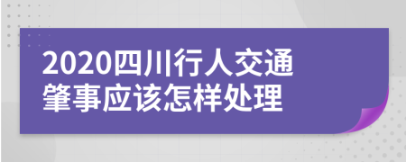 2020四川行人交通肇事应该怎样处理