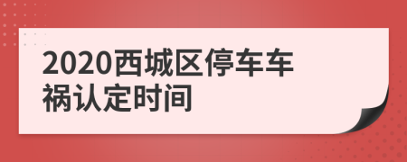 2020西城区停车车祸认定时间