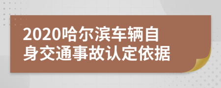 2020哈尔滨车辆自身交通事故认定依据